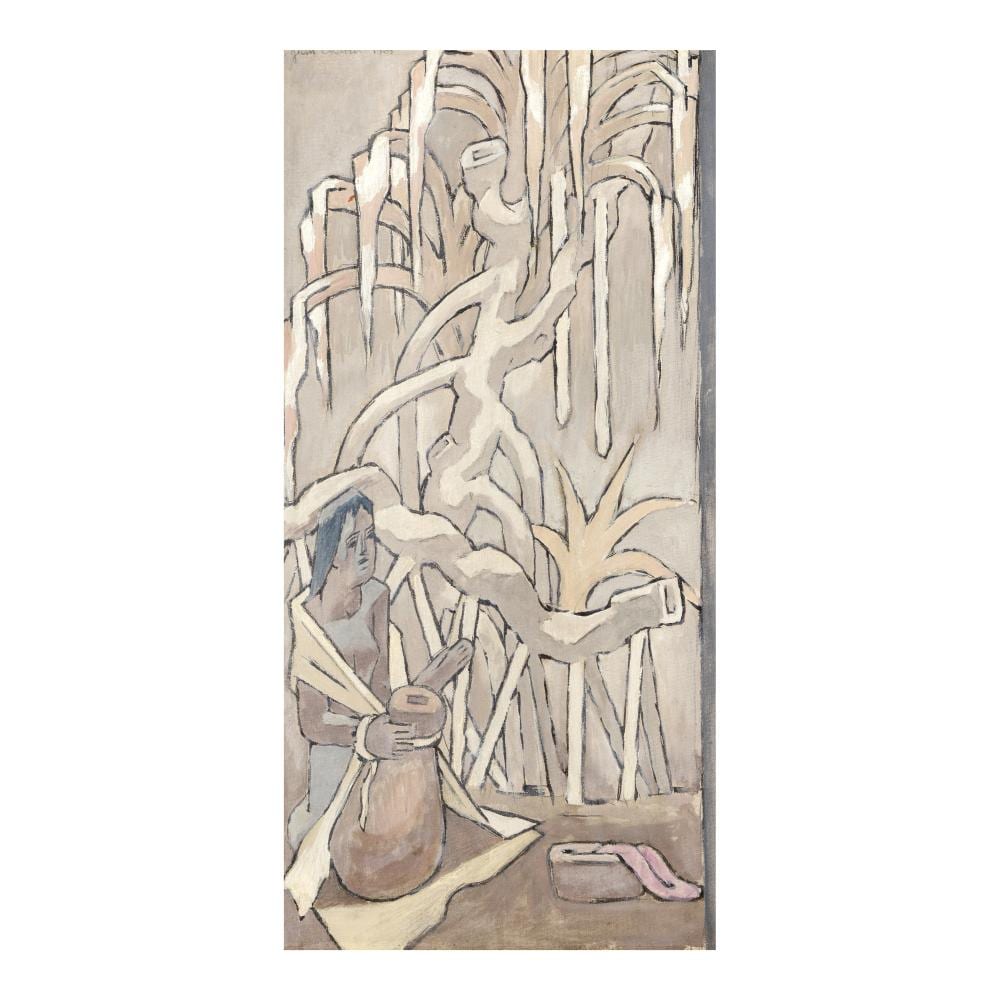 Jean Charlot comparable auction result: jean charlot 1898 1979 ipu player red lei in calabash 20 x 10 in painted in 1965