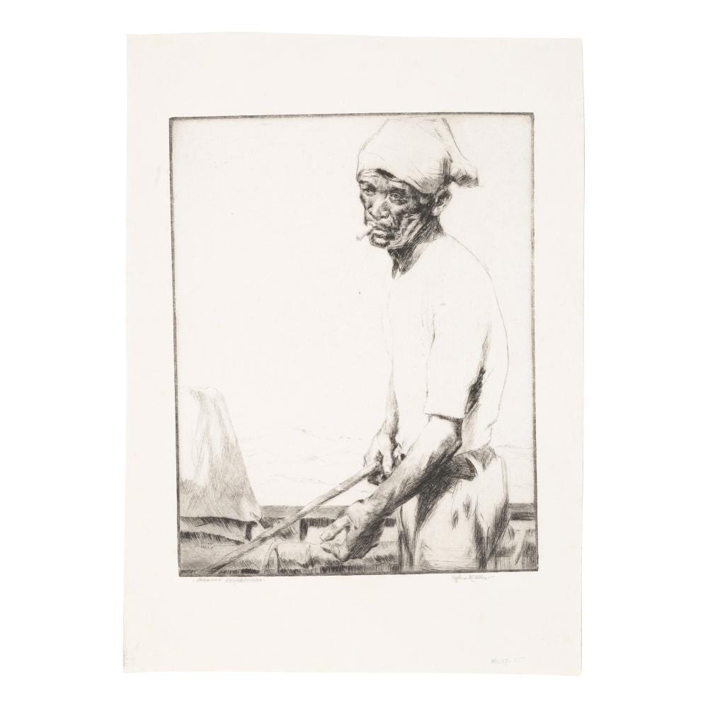 John Melville Kelly comparable auction result: john melville kelly 1879 1962 untitled sampan worker