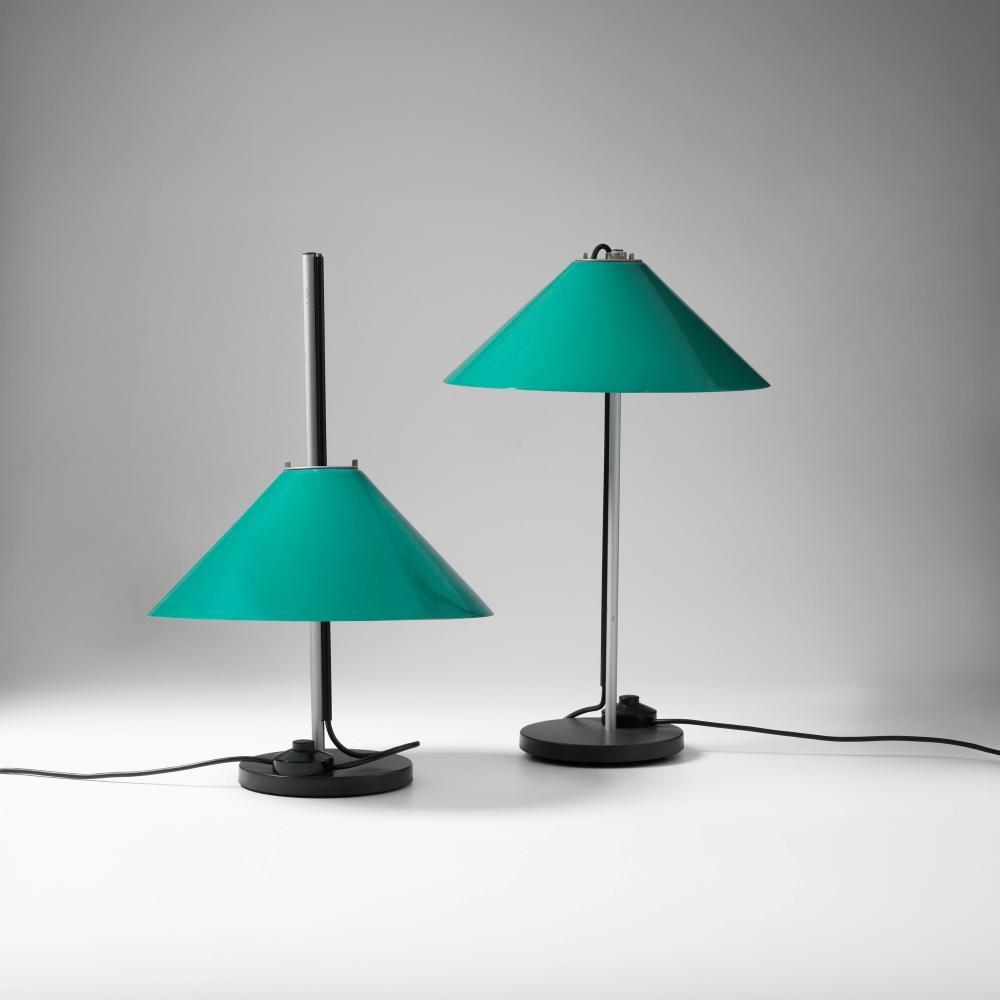 Enzo Mari comparable auction result: enzo mari e giancarlo fassina due lampade da tavolo mod aggregato