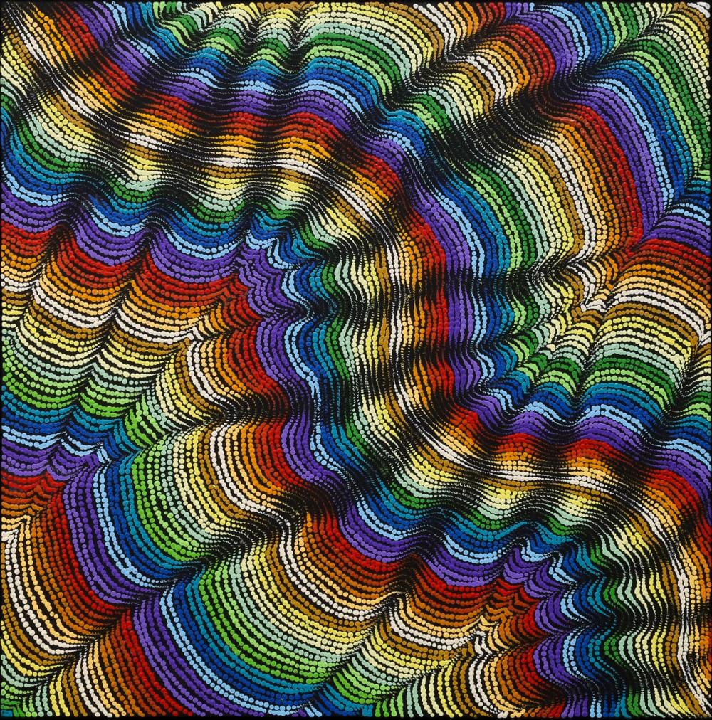Maria Brown Nampitjinpa comparable auction result: maria brown nampitjinpa sandhills acrylic on canvas 100cm x 101cm