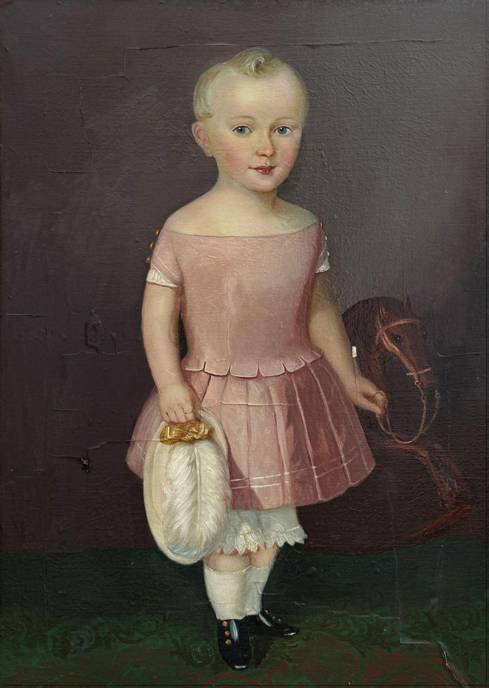 19TH C PORTRAIT PAINTING HENRY WILLIAM STRUSS sold by Burchard Galleries Inc, lot 1017 — auction record photograph