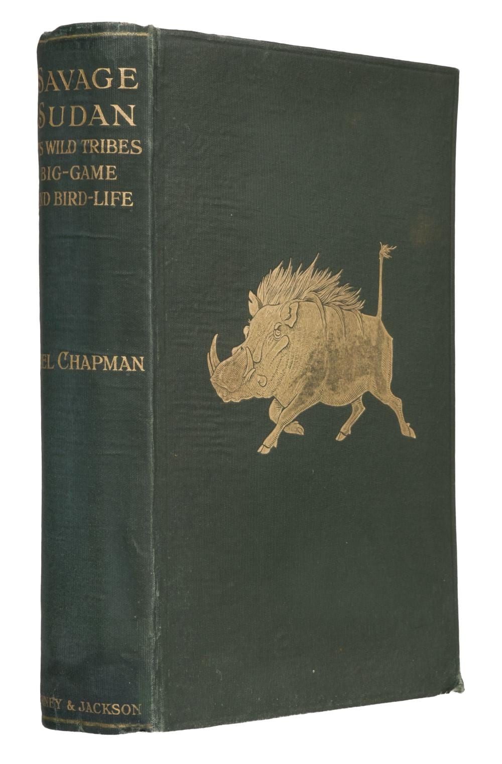 chapman abel savage sudan its wild tribes big game and bird life 1st edition london gurney and jackson 1921 · Dominic Winter Auctions · 2026-07-22 Chapman (1871) comparable auction result: chapman abel savage sudan its wild tribes big game and bird life 1st edition london gurney and jackson 1921