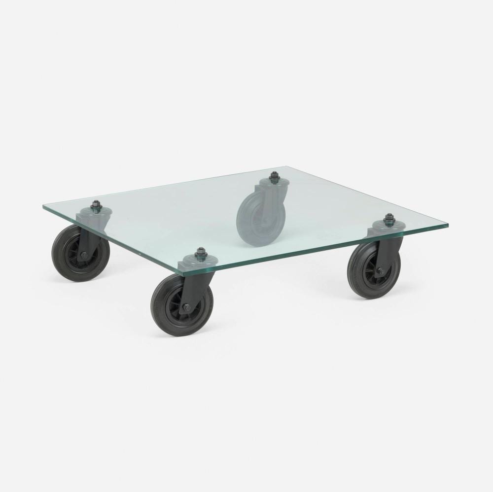 Gai Aulenti comparable auction result: gae aulenti tavolo con ruote coffee table