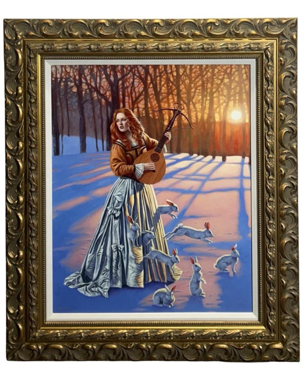 Michael Cheval comparable auction result: signed michael cheval love hunter ii lithograph