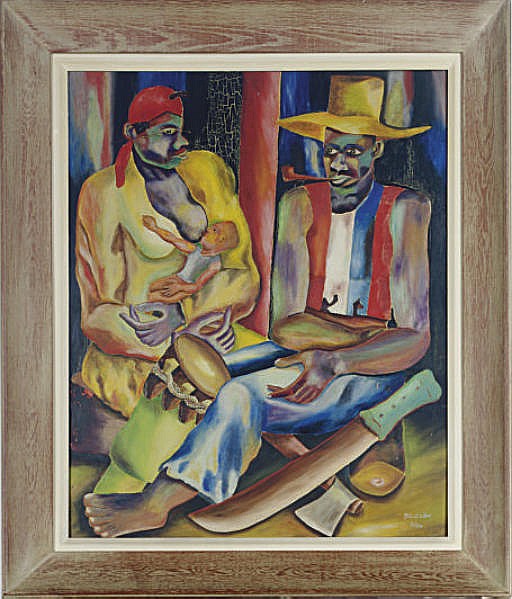 Dieudonné Cédor comparable auction result: family gathering