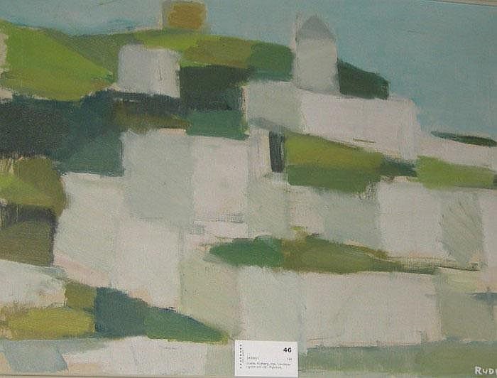 Gustav Rudberg comparable auction result: gustav rudberg olja landskap i gr nt och vitt