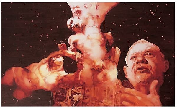 Yang Shaobin , B. 1963 Trinity oil on canvas comparable sale