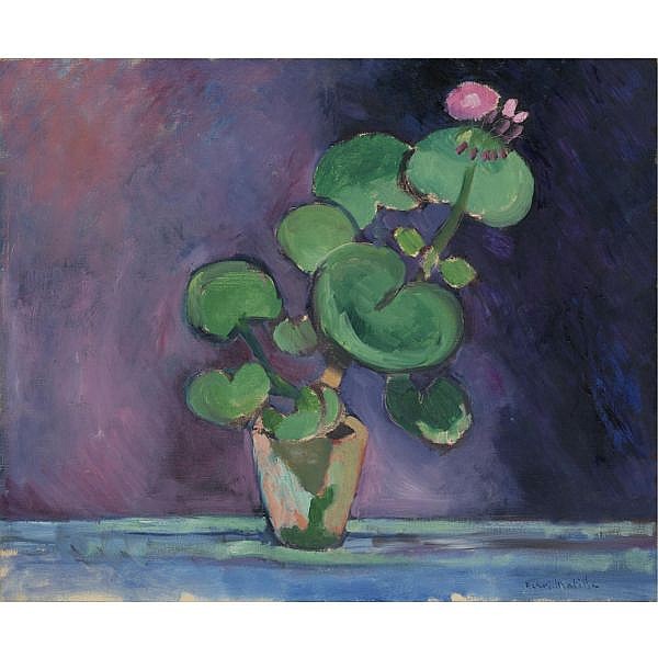 Henri Matisse , 1869-1954 Le Géranium Oil on canvas comparable sale