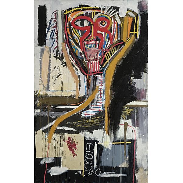 Jean-Michel Basquiat , 1960-1988 Untitled (Prophet I) acrylic, oilstick and paper collage on canvas comparable sale