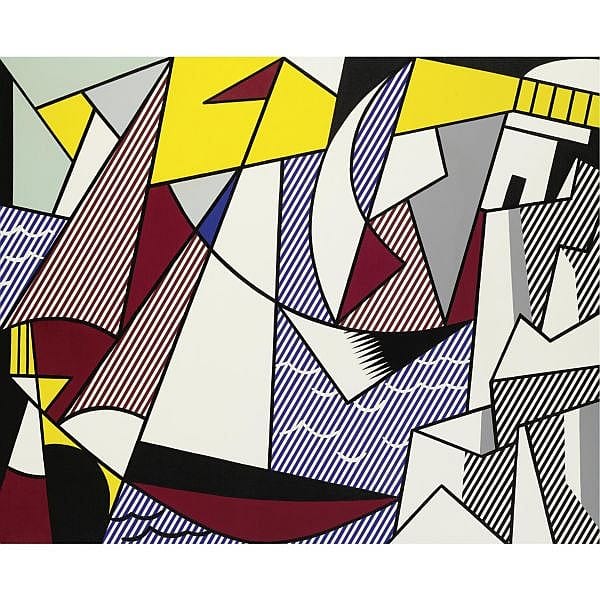 Roy Lichtenstein , 1923-1997 Sailboats oil and magna on canvas comparable sale