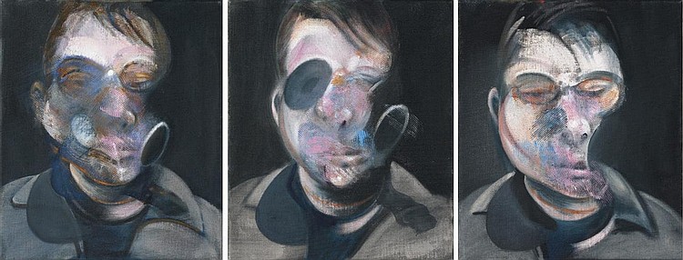 Three Studies for Self-Portrait comparable sale