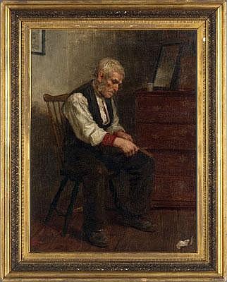 Benoni Irwin comparable auction result: benoni irwin american 1840 1896 seated man