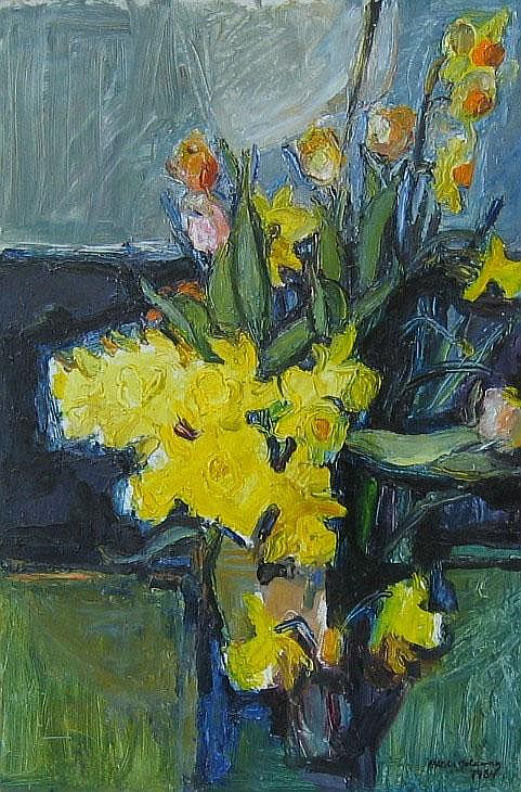 Hilda Goldwag comparable auction result: hilda goldwag daffodils narcissi and tulips