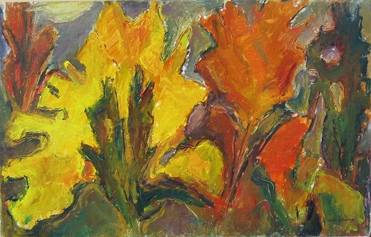 Hilda Goldwag comparable auction result: hilda goldwag autumn trees oil on board