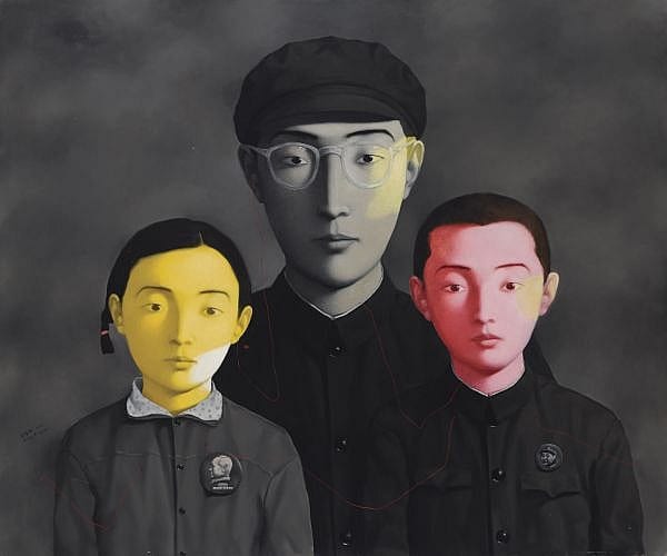 Zhang Xiaogang B. 1958 , Bloodline: Big Family No.1 oil on canvas comparable sale