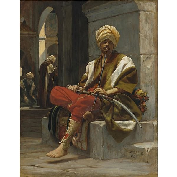 Théobald Chartran comparable auction result: th obald chartran french 1849 1907 the chibouk smoker oil on panel
