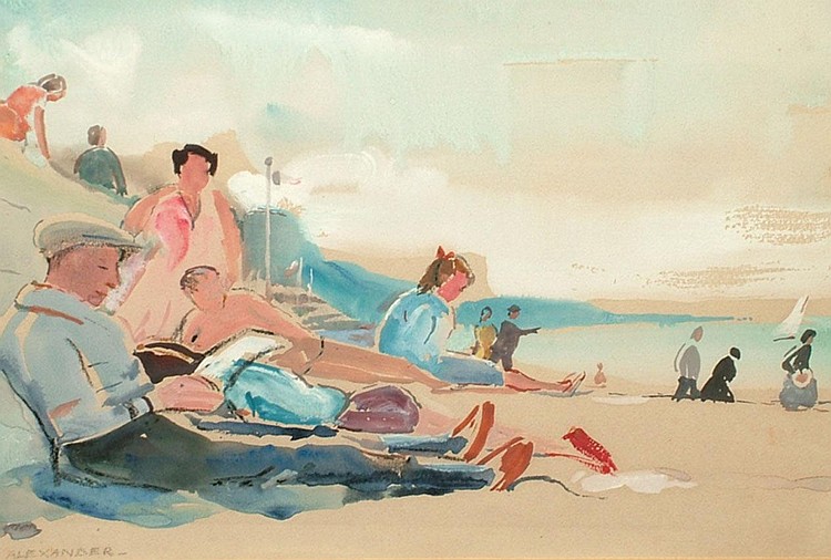 Jean Alexander comparable auction result: jean alexander 1911 1994 figures on a beach