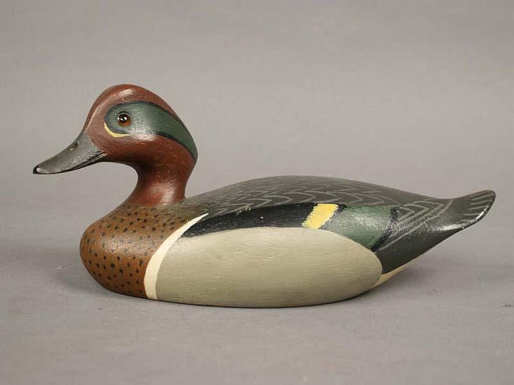 John McLoughlin comparable auction result: rare greenwing teal drake john mcloughlin