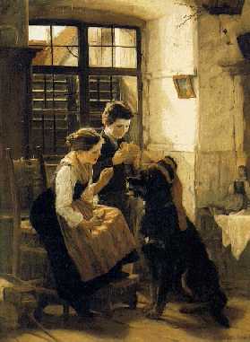 Gustav Igler comparable auction result: gustav igler hungarian 1842 1908 the patient pet signed and dated gust