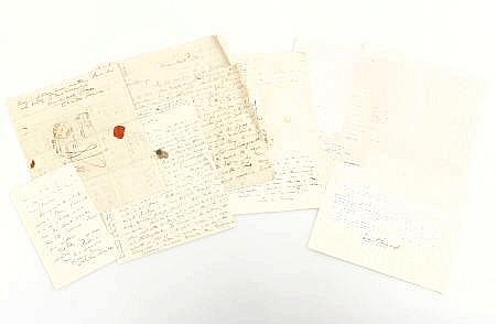 [ Americana ] [ Autographs ] Important Letter Group to Sculptor Horatio Greenough on his famed Semi-nude Statue of George Washington. Charles Sumner (1811-1874), fine collection of five Autograph Letters Signed to neoclassical sculptor Horatio sold by Heritage Auctions, lot 25384 — auction record photograph