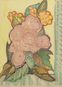 Oscar H. Gieberich comparable auction result: oscar h gieberich american b 1886 pink flowers c 1940 monotype 16 x 12 signed