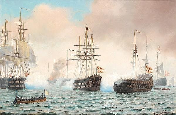 Carl Neumann comparable auction result: johan carl neumann danish 1833 1891 the battle of copenhagen dispatch 1801