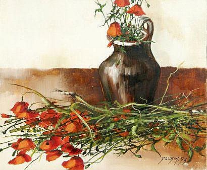 Jean-Pierre Daubin comparable auction result: jean pierre daubin n en 1942 coquelicots