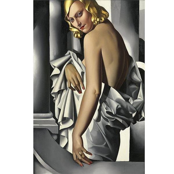 Tamara de Lempicka , 1898 - 1980 Portrait de Marjorie Ferry Oil on canvas comparable sale