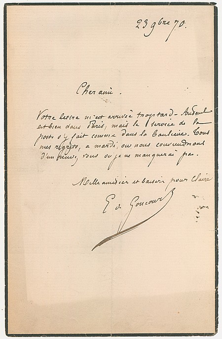 Edmond de Goncourt comparable auction result: edmond de goncourt