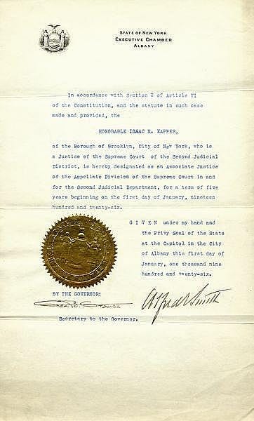 Alfred E. Smith comparable auction result: alfred e smith 1873 1944 influential american