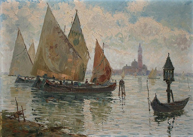 Bruno Gherri-Moro comparable auction result: oil on canvas by bruno gherri moro