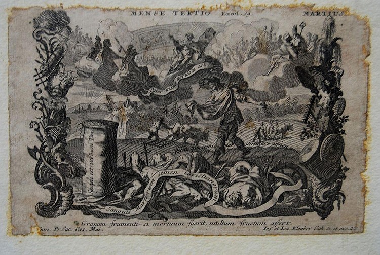 Johann Baptist Klauber comparable auction result: johann baptist klauber 1712 1787 mense tertio