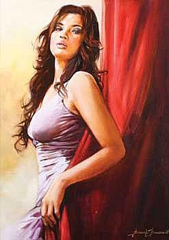 Basuki Bawono Pose 2008 oil on canvas 100 x 70 cm comparable sale