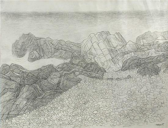 Elizabeth Vellacott comparable auction result: elisabeth vellacott british 1905 2002 study of rocks signed lower right vellacott