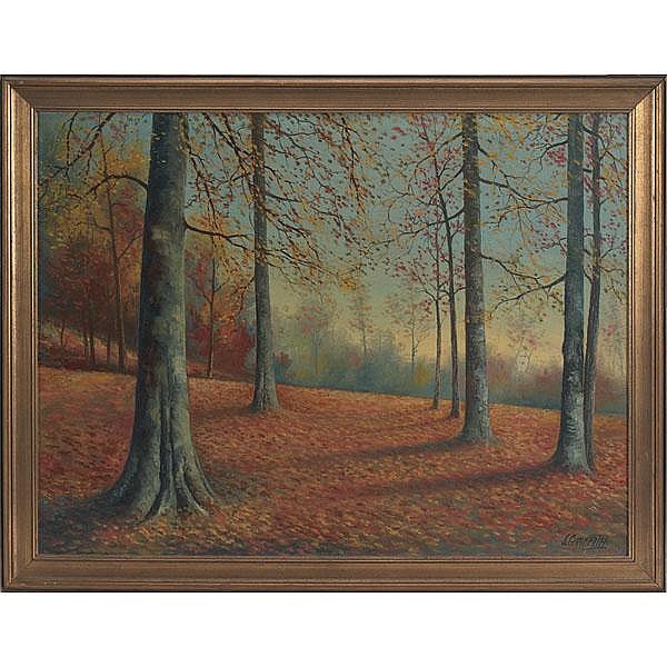 lorenz e griffith autumn forest interior oil on board · Toomey & Co. Auctioneers · 2009-06-06 Lorenz E. Griffith comparable auction result: lorenz e griffith autumn forest interior oil on board
