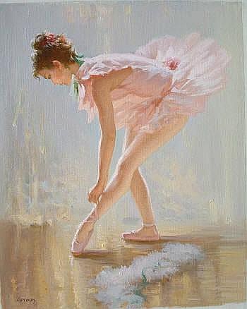 Yuri Lyamin comparable auction result: yuri lyamin ukranian a young ballerina oil