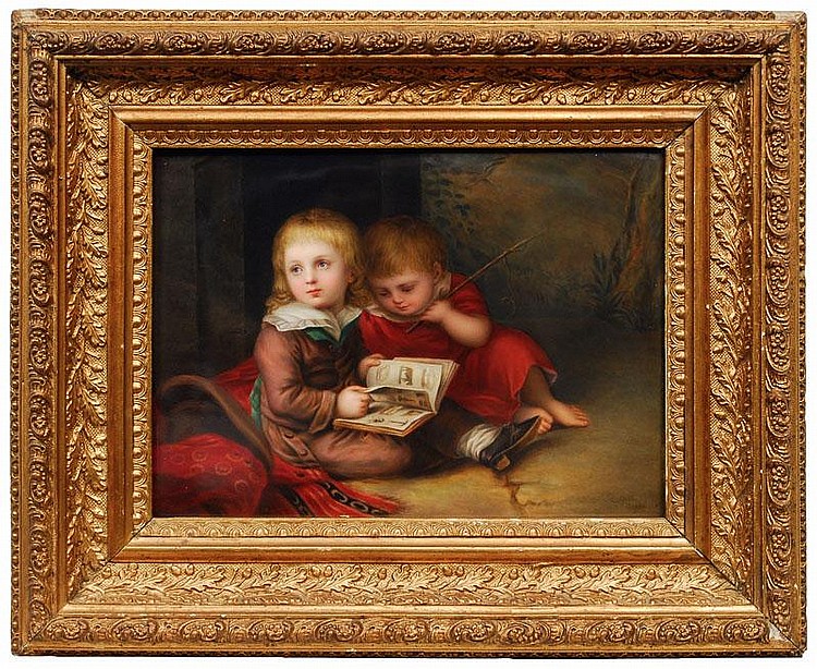 Christian Leberecht Vogel comparable auction result: a porcelain plaque of the artist s sons after