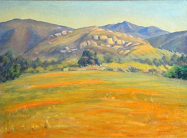 John August Dominique comparable auction result: john august dominique american 1893 1994 near carpinteria on foothill boulevard 1931 22 1 4 x 30in
