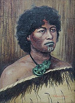 Portrait of a woman with an afro hairstyle and green necklace, shown in front of a textured background.
