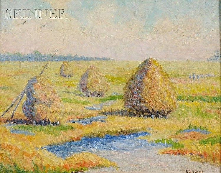 Elizabeth Galbraith Jewell comparable auction result: elizabeth galbraith jewell american 1874 1956 hampton marshes hampton new hampshire b