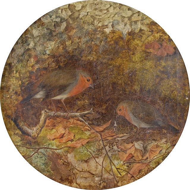 Robert Nightingale comparable auction result: robert nightingale 1815 1895 british two robins