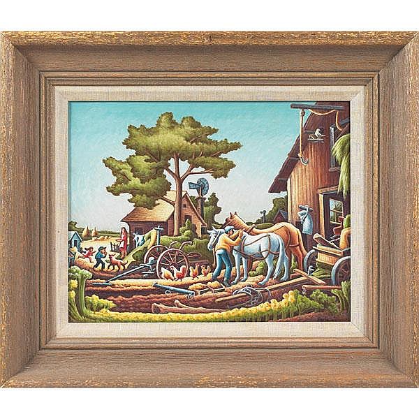 Aaron Gunn Pyle comparable auction result: aaron gunn pyle summer day 1972 acrylic