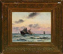 H. Lubbers comparable auction result: holger l bbers seascape with motor ship and