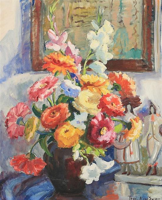Pearl Aiman Van Sciver comparable auction result: pearl aiman van sciver american 1895 1966 floral still life signed lower right and also on reverse oil on canvas