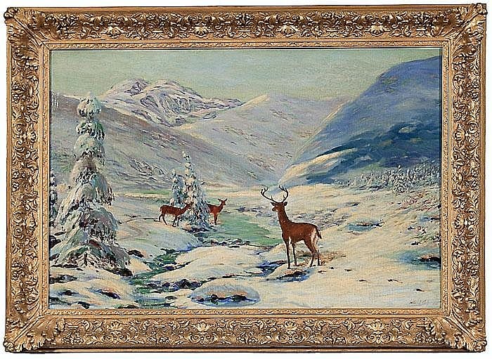 A Winter's Day by Miles Jefferson Early (American, 1886-1957), sold by Cowan's Auctions, lot 683 — auction record photograph