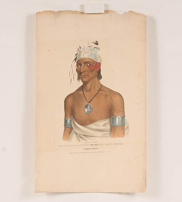 james otto lewis american 1799 1858 shing gaa ba w osin of the figured stone chippewa chief hand colored lithograph · Ripley Auctions · 2009-09-26 James Otto Lewis comparable auction result: james otto lewis american 1799 1858 shing gaa ba w osin of the figured stone chippewa chief hand colored lithograph