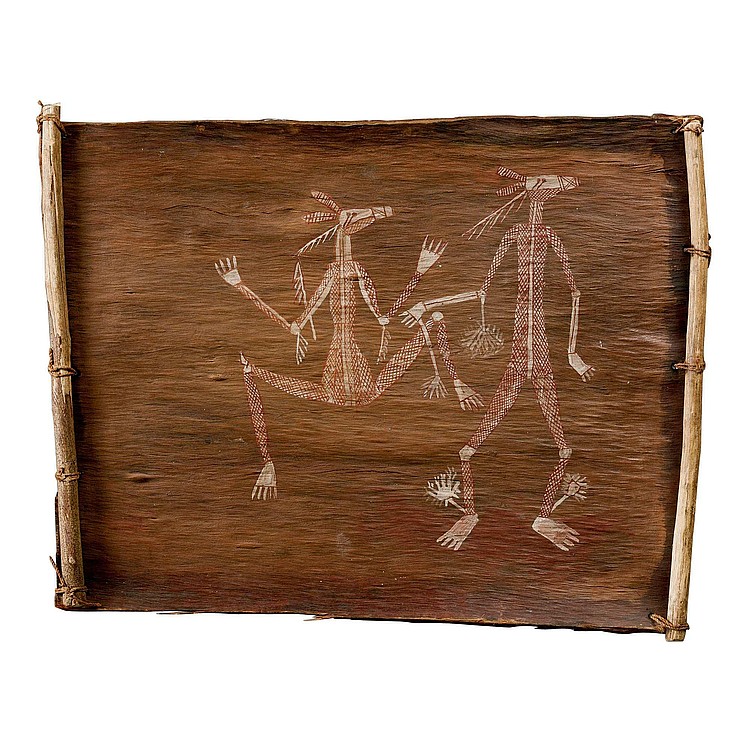 Bobby Barrdjaray Ngainjmirra comparable auction result: bobby barrdjaray ngainjmirra 1915 1992 kangaroo dreamtime man