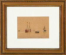 H. Lubbers comparable auction result: holger l bbers coastal scene and two marines one