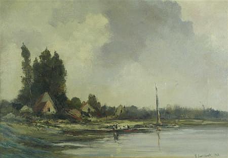Gerard Koekkoek comparable auction result: gerard koekkoek dutch 1871 1956 boating 37cm x 53cm 14 5in x 21in