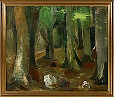 Ebba Carstensen comparable auction result: ebba carstensen forest motif signed ebba
